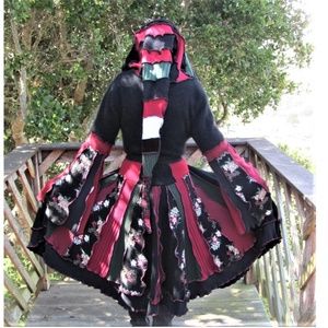 Boho long sweater coat Size M Pixie Coat